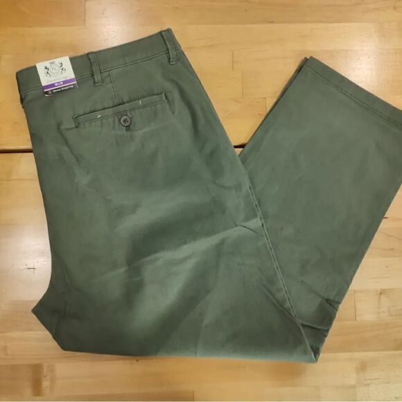 Men's English Laundry Stretch Twill Breeze Chino Straight Leg Green 40Wx29L - Picture 1 of 7